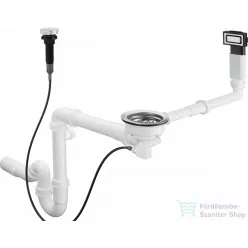  Hansgrohe D14-11 automata le- és túlfolyógarnitúra egymedencés acél mosogatóhoz, 43931800