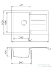 EVIDO CUBO 45 S Compact gránit mosogató, platina 442061
