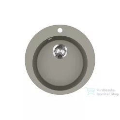 EVIDO Tondo kerek gránit mosogató, 505 mm, platina 442067