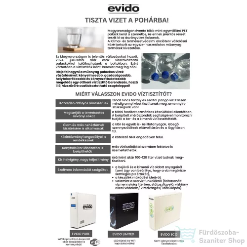 EVIDO PURE SLIM 2.0 víztisztító készülék 442131