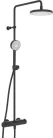 Hansa Hansamicra termosztátos zuhanyrendszer 20 cm-es esőztetővel és zuhanyszettel,matt fekete 4435013033