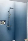 Hansa Hansamicra termosztátos zuhanyrendszer 20 cm-es esőztetővel és zuhanyszettel,króm 44350130