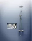 Hansa Hansamicra termosztátos zuhanyrendszer 20 cm-es esőztetővel és zuhanyszettel,króm 44350130