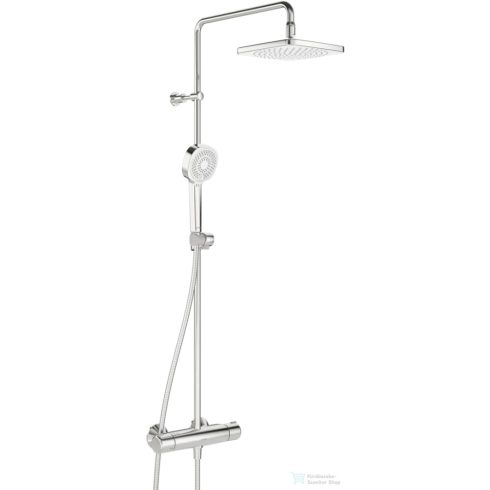 Hansa Hansamicra Style termosztátos zuhanyrendszer 20x20 cm-es esőztetővel és zuhanyszettel,króm 44350230