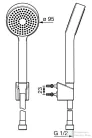 Hansa Hansabasicjet zuhanyszett 150 cm-es gégecsővel,1 funkciós kézizuhannyal,króm 44680113