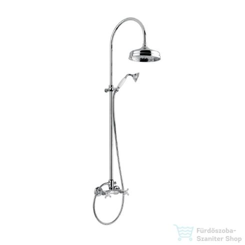 Bugnatese REVIVAL zuhanyrendszer 20 cm-es fejzuhannyal,zuhanyszettel,króm 447CCR