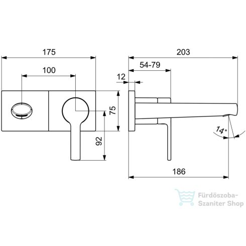 Hansa Hansaronda falsík alatti mosdó csaptelep belső egység nélkül,króm 44882183