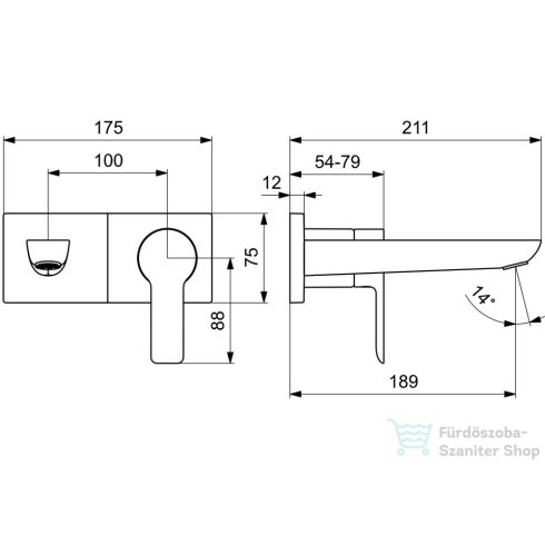 Hansa Hansaligna falsík alatti mosdó csaptelep belső egység nélkül,króm 44892183