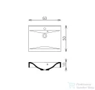 TBoss Arko 60 alsószekrény két fiókos, mosdóval,  449232409