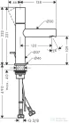 Hansgrohe AXOR UNO 110 mosdó csaptelep, automata leeresztővel, szálcsiszolt nikkel 45001820