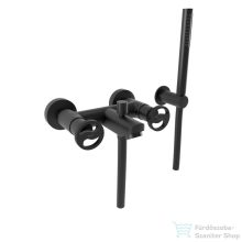   Bugnatese MILLENOVECINQUANTA kádcsaptelep, zuhanyszettel, fekete színben 4500NE