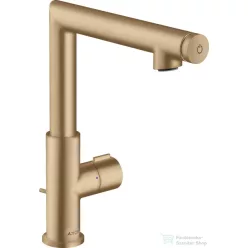   Hansgrohe AXOR UNO Select 220 magasított mosdócsaptelep automata leeresztővel, szálcsiszolt bronz 45016140