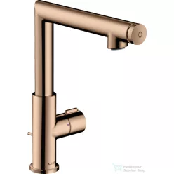   Hansgrohe AXOR UNO Select 220 magasított mosdócsaptelep automata leeresztővel, polírozott vörös arany hatású 45016300