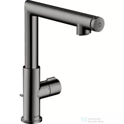   Hansgrohe AXOR UNO Select 220 magasított mosdócsaptelep automata leeresztővel, polírozott fekete króm 45016330