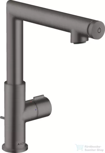 Hansgrohe AXOR UNO Select 220 magasított mosdócsaptelep automata leeresztővel, szálcsiszolt fekete króm 45016340