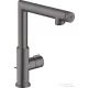 Hansgrohe AXOR UNO Select 220 magasított mosdócsaptelep automata leeresztővel, szálcsiszolt fekete króm 45016340