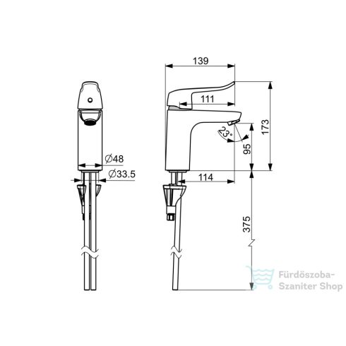 Hansa Hansaclinica mosdó csaptelep leeresztő nélkül,króm 45022183