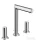 Hansgrohe AXOR UNO 3-lyukú mosdócsaptelep, 200 Zero fogantyúval, automata lefolyóval króm 45133000