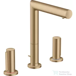   Hansgrohe AXOR UNO 200 3 üléses mosdó csaptelep Zero fogantyúval, automata leeresztővel, szálcsiszolt bronz 45133140