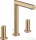 Hansgrohe AXOR UNO 200 3 üléses mosdó csaptelep Zero fogantyúval, automata leeresztővel, szálcsiszolt bronz 45133140