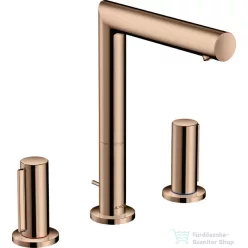   Hansgrohe AXOR UNO 200 3 üléses mosdó csaptelep Zero fogantyúval, automata leeresztővel, polírozott vörös arany hatású 45133300