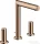 Hansgrohe AXOR UNO 200 3 üléses mosdó csaptelep Zero fogantyúval, automata leeresztővel, polírozott vörös arany hatású 45133300