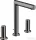 Hansgrohe AXOR UNO 200 3 üléses mosdó csaptelep Zero fogantyúval, automata leeresztővel, polírozott fekete króm 45133330