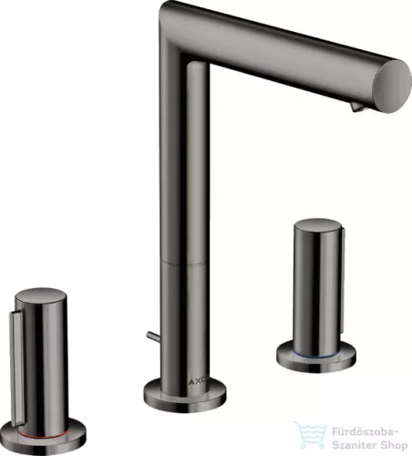 Hansgrohe AXOR UNO 200 3 üléses mosdó csaptelep Zero fogantyúval, automata leeresztővel, polírozott fekete króm 45133330