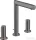 Hansgrohe AXOR UNO 200 3 üléses mosdó csaptelep Zero fogantyúval, automata leeresztővel, szálcsiszolt fekete króm 45133340