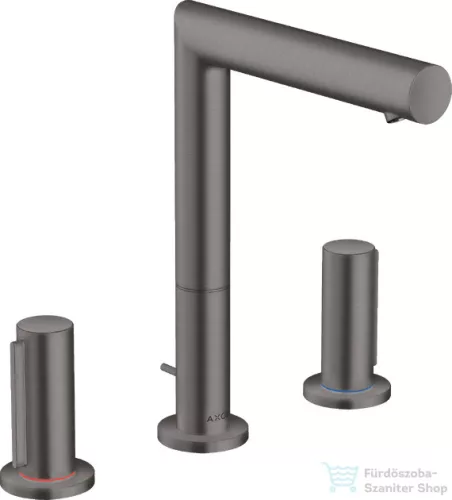 Hansgrohe AXOR UNO 200 3 üléses mosdó csaptelep Zero fogantyúval, automata leeresztővel, szálcsiszolt fekete króm 45133340
