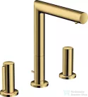 Hansgrohe AXOR UNO 200 3 üléses mosdó csaptelep Zero fogantyúval, automata leeresztővel, polírozott arany hatású 45133990
