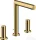 Hansgrohe AXOR UNO 200 3 üléses mosdó csaptelep Zero fogantyúval, automata leeresztővel, polírozott arany hatású 45133990