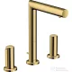 Hansgrohe AXOR UNO 200 3 üléses mosdó csaptelep Zero fogantyúval, automata leeresztővel, polírozott arany hatású 45133990