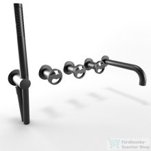   Bugnatese Millenovecinquanta falsík alatti kád csaptelep komplett, fekete színben 4519NE