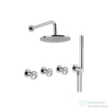   Bugnatese MILLENOVECINQUANTA falsík alatti zuhanyrendszer 22,5 cm-es esőztetővel,belső egységgel,zuhanyszettel,króm 4527CR