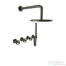   Bugnatese MILLENOVECINQUANTA falsík alatti zuhanyrendszer 22,5 cm-es esőztetővel,belső egységgel,zuhanyszettel,grafit 4527GF