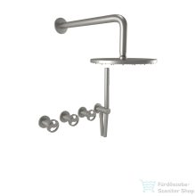   Bugnatese MILLENOVECINQUANTA falsík alatti zuhanyrendszer 22,5 cm-es esőztetővel,belső egységgel,zuhanyszettel,szálcsiszolt nikkel 4527NS