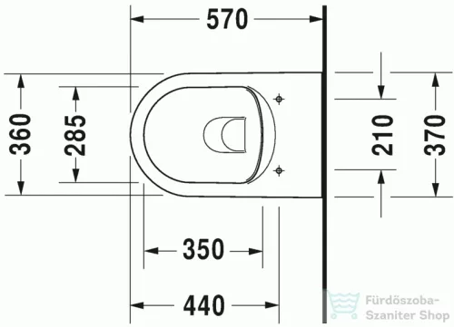 Duravit ME by Starck Rimless (öblítőperem nélküli) fali wc szett, ülőkével 45290900A1 ( 452909 )