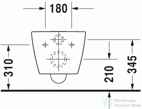 Duravit ME by Starck Rimless (öblítőperem nélküli) fali wc szett, ülőkével 45290900A1 ( 452909 )
