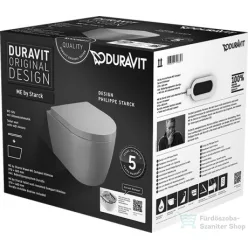   Duravit ME by Starck Compact Rimless (öblítőperem nélküli) fali wc szett, ülőkével 45300900A1 ( 453009 )