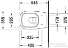 Duravit D-Code mélyöblítésű fali WC szett ülőkével 45351900A1 ( 453519 )