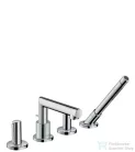 Hansgrohe AXOR UNO 4-lyukú, peremre építhető csaptelep, Zero fogantyúval, króm 45444000