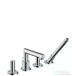   Hansgrohe AXOR UNO 4-lyukú, peremre építhető csaptelep, Zero fogantyúval, króm 45444000
