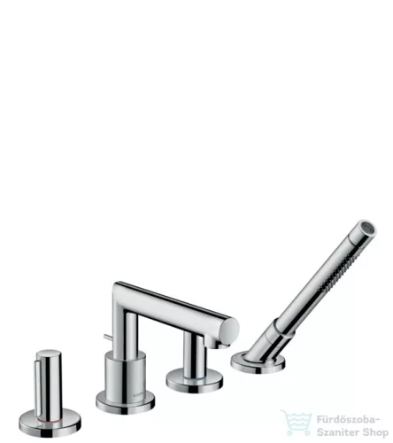 Hansgrohe AXOR UNO 4-lyukú, peremre építhető csaptelep, Zero fogantyúval, króm 45444000