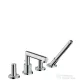 Hansgrohe AXOR UNO 4-lyukú, peremre építhető csaptelep, Zero fogantyúval, króm 45444000