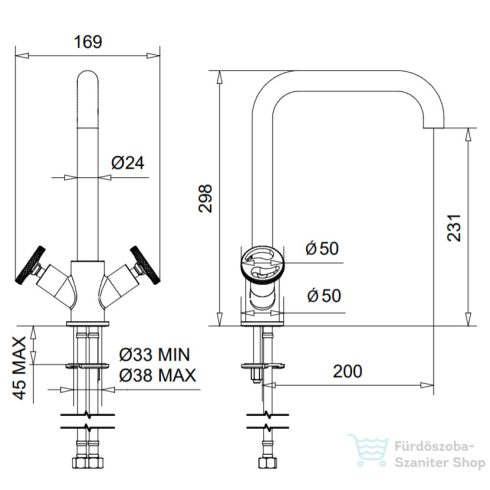 Bugnatese MILLENOVECINQUANTA álló mosogató csaptelep,matt fehér 4551BI