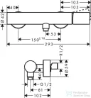 Hansgrohe AXOR Uno egykaros zuhanycsaptelep falsíkon kívüli Zero fogantyúval fogantyúval 45600000