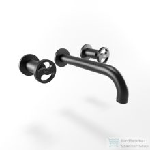   Bugnatese MILLENOVECINQUANTA falsík alatti mosdó csaptelep 19 cm-es kifolyóval,click-clack leeresztővel,belső egységgel,matt fekete 4565SCNE