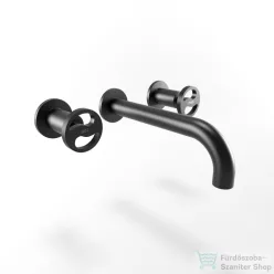   Bugnatese MILLENOVECINQUANTA falsík alatti mosdó csaptelep 19 cm-es kifolyóval,click-clack leeresztővel,belső egységgel,matt fekete 4565SCNE