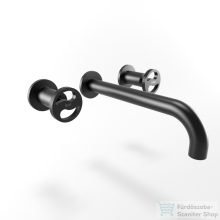   Bugnatese MILLENOVECINQUANTA Fal alatti mosdócsaptelep 22 cm kifolyóval fekete színben 4569NE